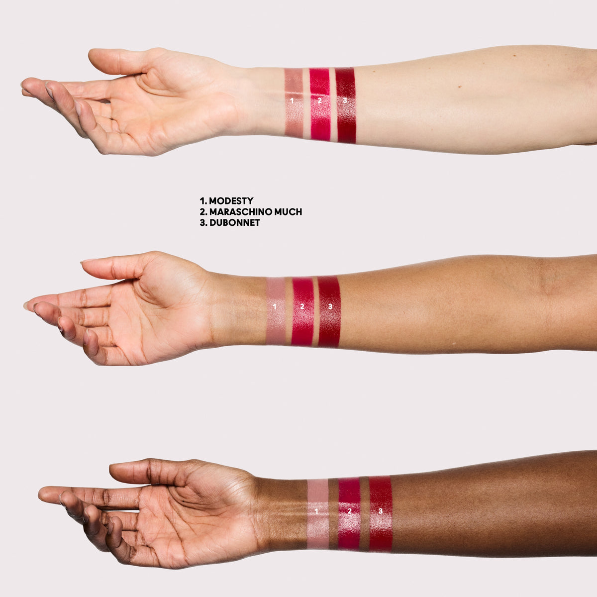 Satin Soirée Mini Lip Trio, Model