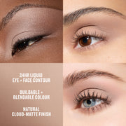 Multisculpt Matte Liquid Eye and Face Colour, 4.5 ml, Tailor Grey, Model