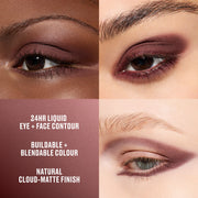 Multisculpt Matte Liquid Eye and Face Colour, 4.5 ml, Pinot Noir, Model