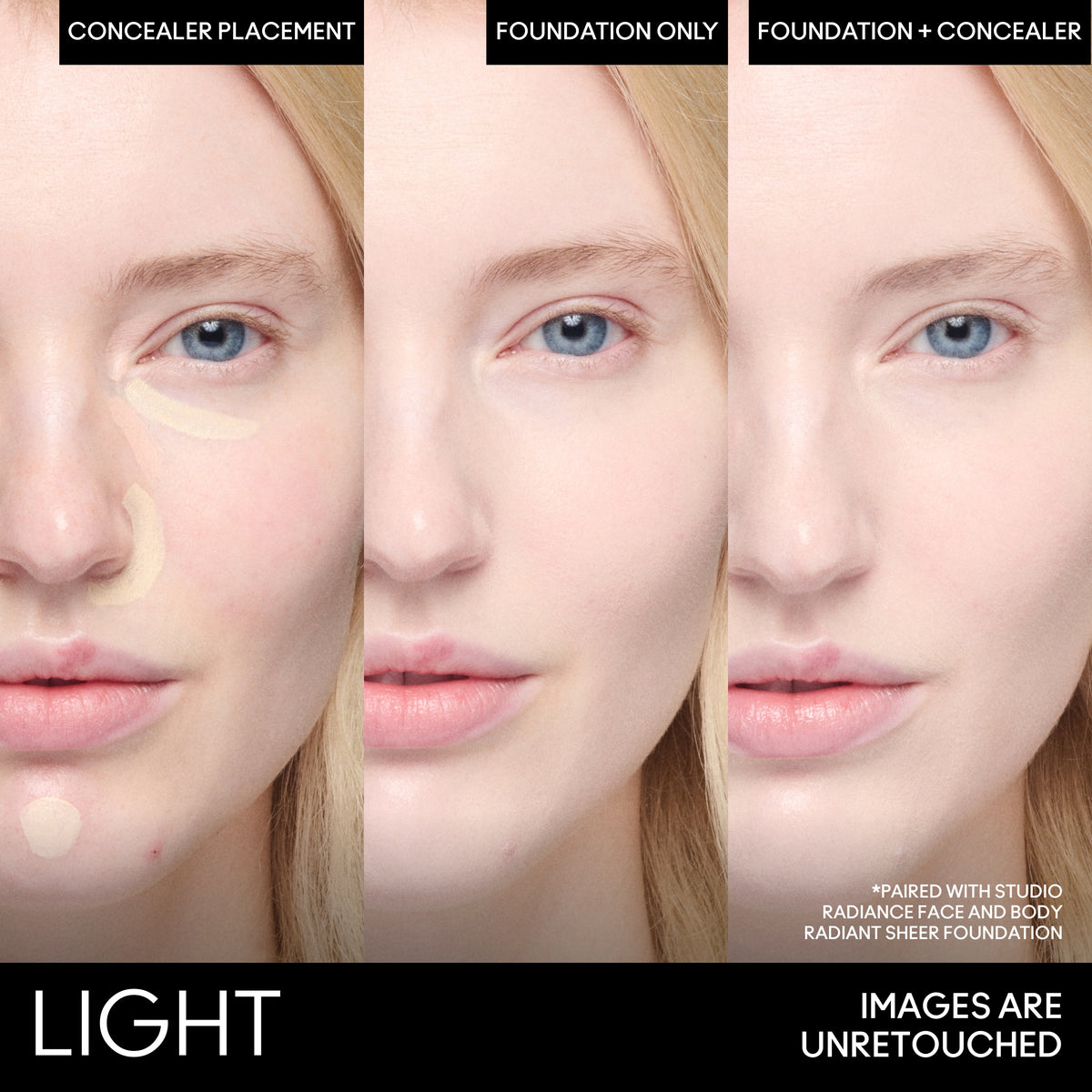 Studio Fix Conceal and Correct Palette, 6.0 g, Light, Model, light