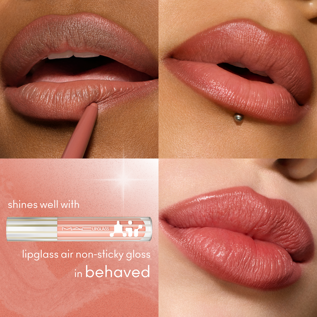 Lipglazer Glossy Liner, 0.25 g, Velvet Teddy, Model