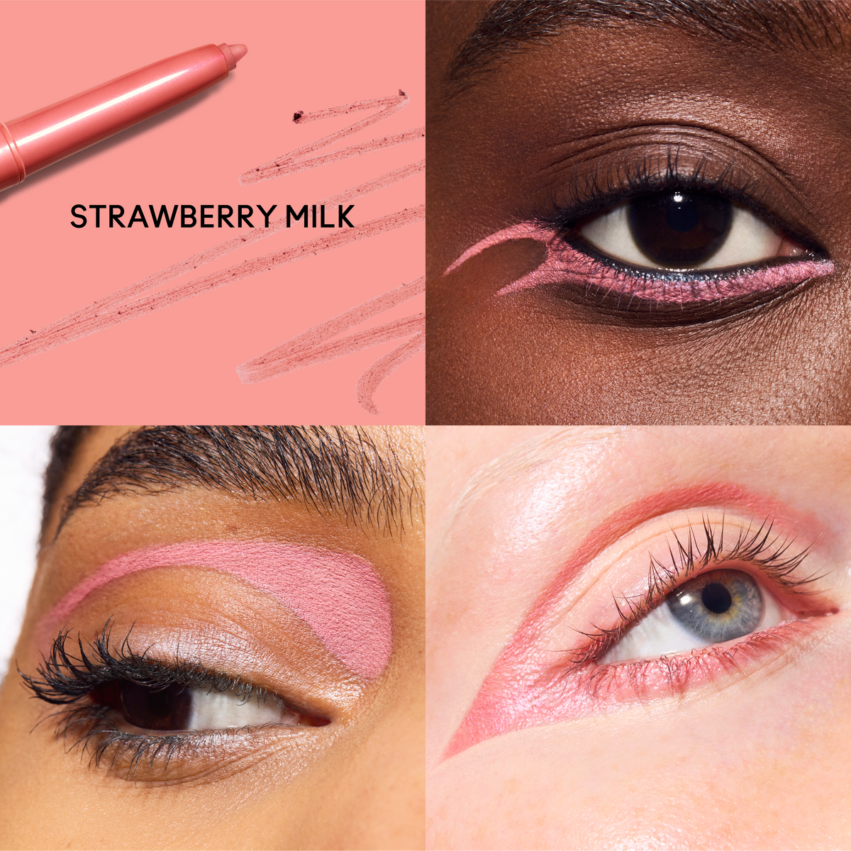 Colour Excess Gel Pencil Eyeliner, 0.35 g, Strawberry Milk, Model, multiple