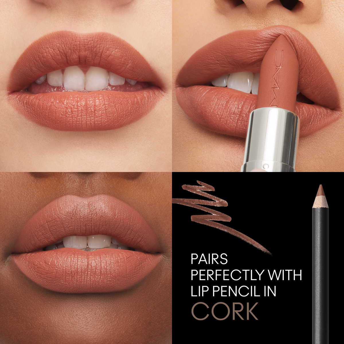 M·A·Cximal Silky Matte Lipstick / Mini M·A·C, 1.7 g, Warm Teddy, Model