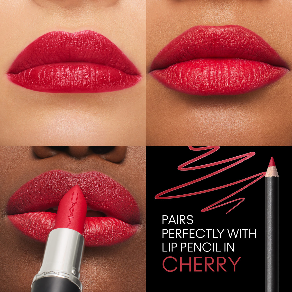 M·A·Cximal Silky Matte Lipstick / Mini M·A·C, 1.7 g, Ruby Woo, Model