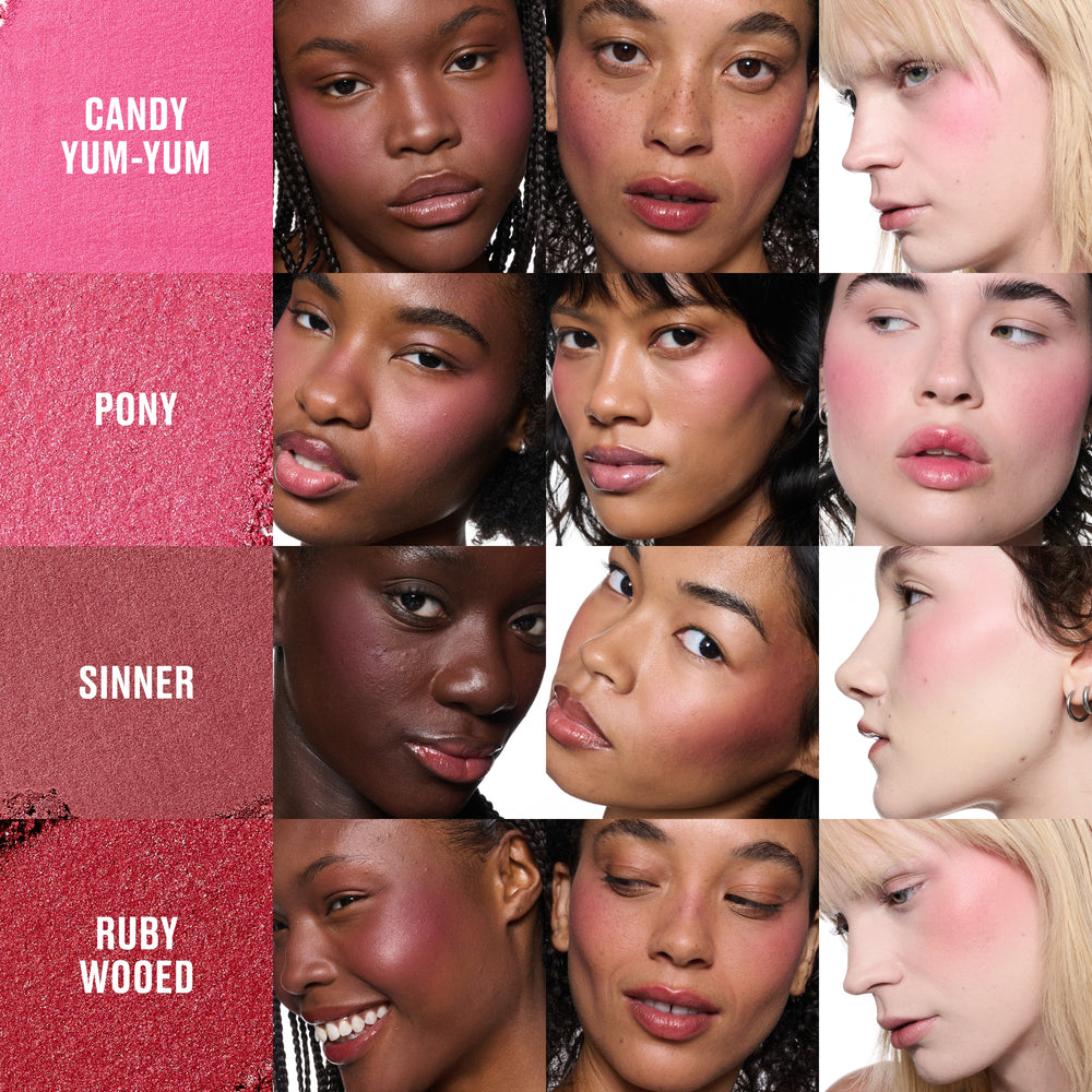 Skinfinish Colourstruck Blush, 4.5 g, Ruby Wooed, Model, multiple