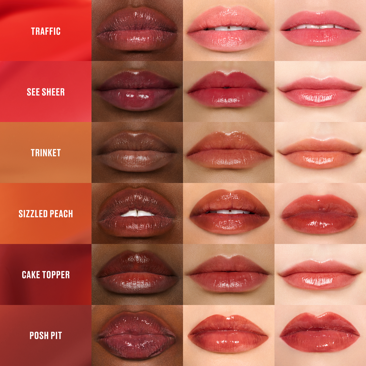 Lustreglass Stainglass Lip Tint, 3.0 ml, Posh Pit, Model, multiple