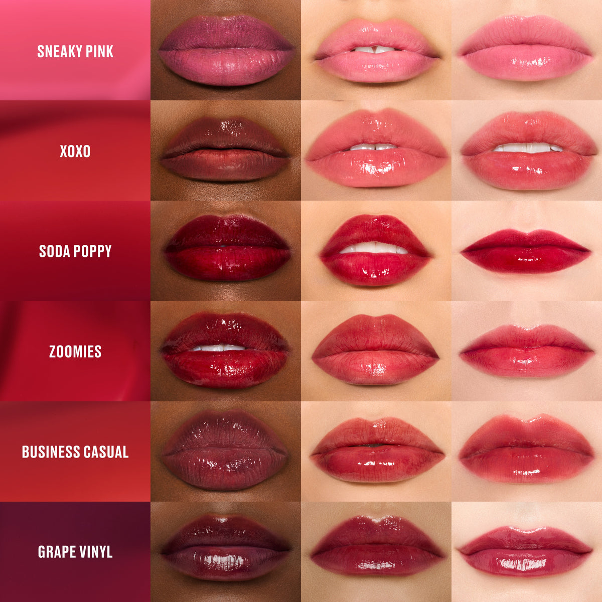 Lustreglass Stainglass Lip Tint, 3.0 ml, Business Casual, Model, multiple