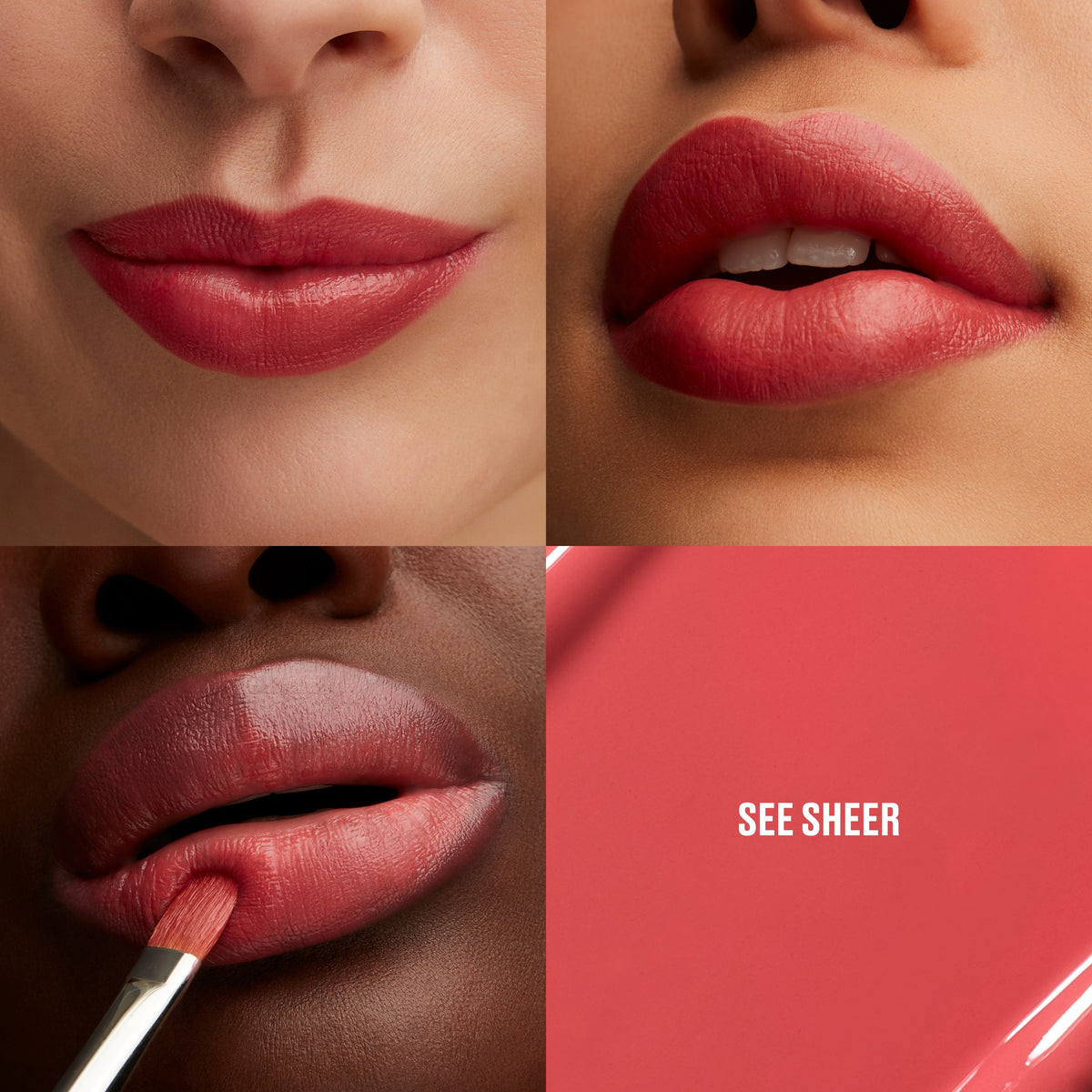 Lustreglass Sheer-Shine Lipstick, 3.5 g, See Sheer, Model, multiple
