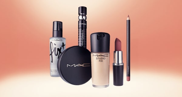 mac products on a orange background