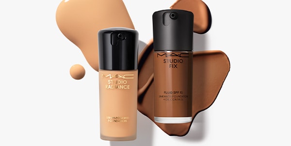 Foundations on white background