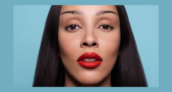 Ella wearing new powder kiss lipstick