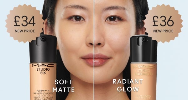 mac studio fix foundation and studio radiance foundation