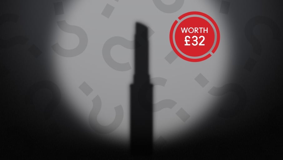 mystery lipstick on black backround