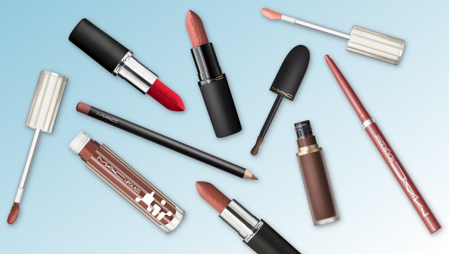 Red bag with best selling products behind