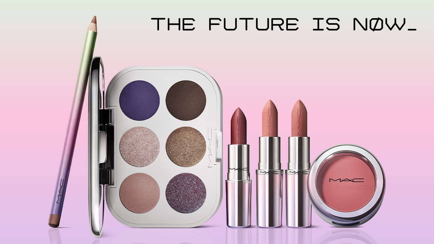 New! MAC to the future collection featuring eyeshadow palette, lipstick and blush