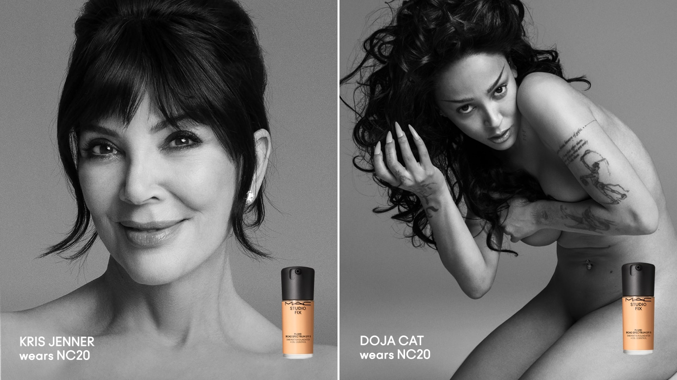 Doja Cat and Kris Jenner wearing studio fix foundation