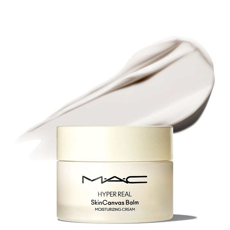 Hyper Real Skincanvas Balm packshot with swatch behind