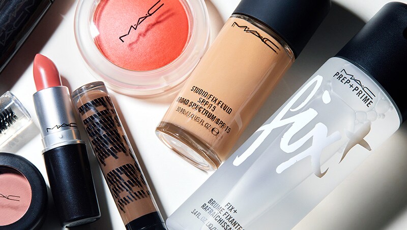 Selection of bestselling MAC products including Fix+ and Matte Lipstick