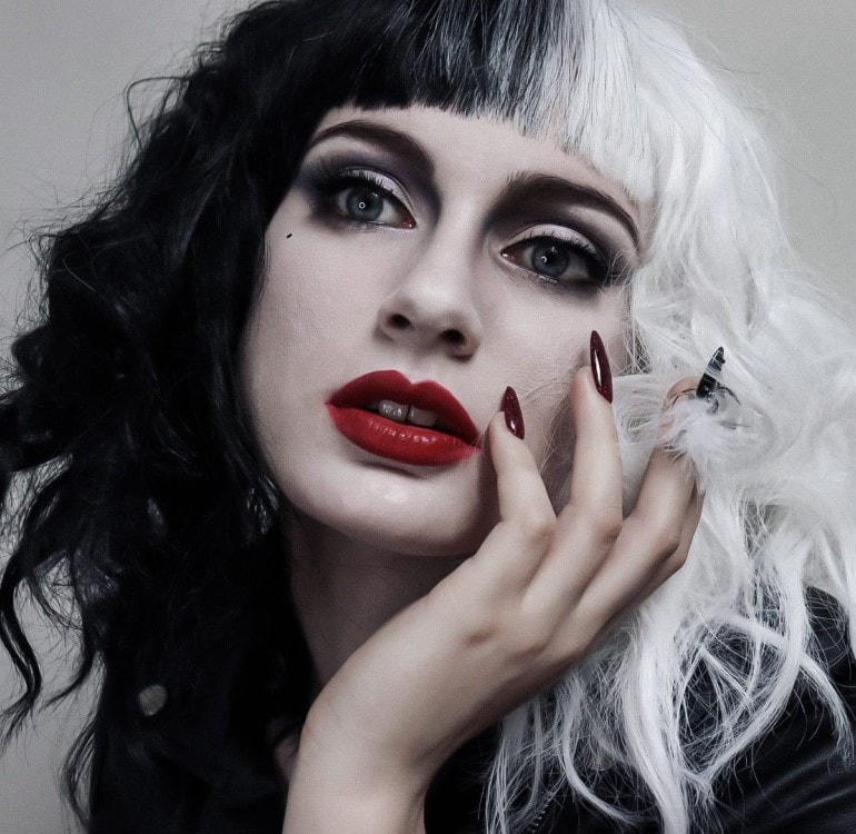 Cruella De Vil Inspired Makeup