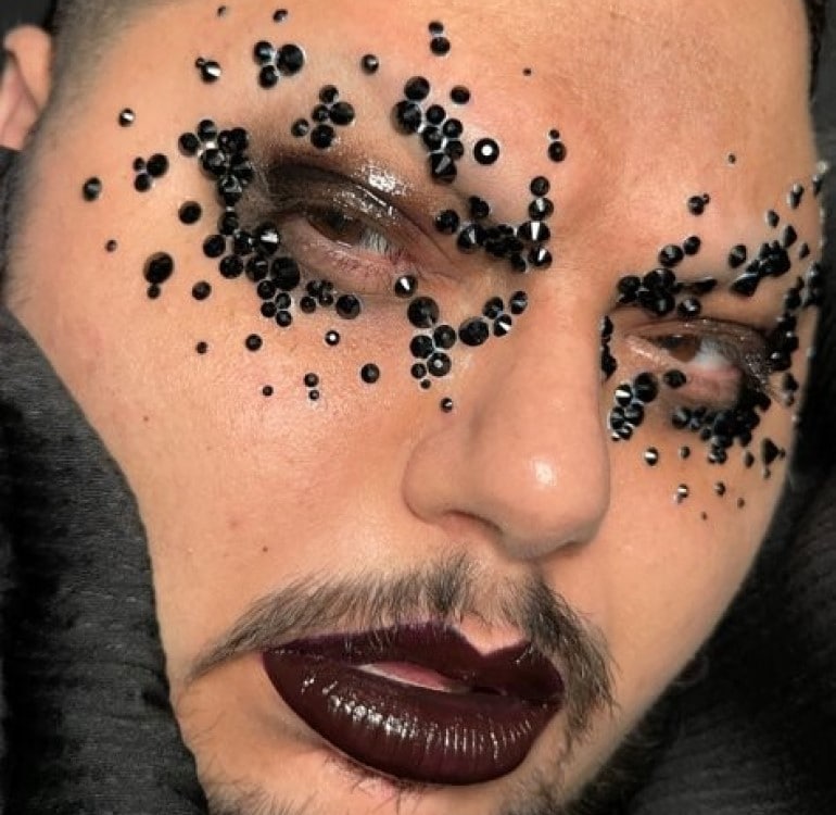 Dark Crystalline Night Halloween Makeup