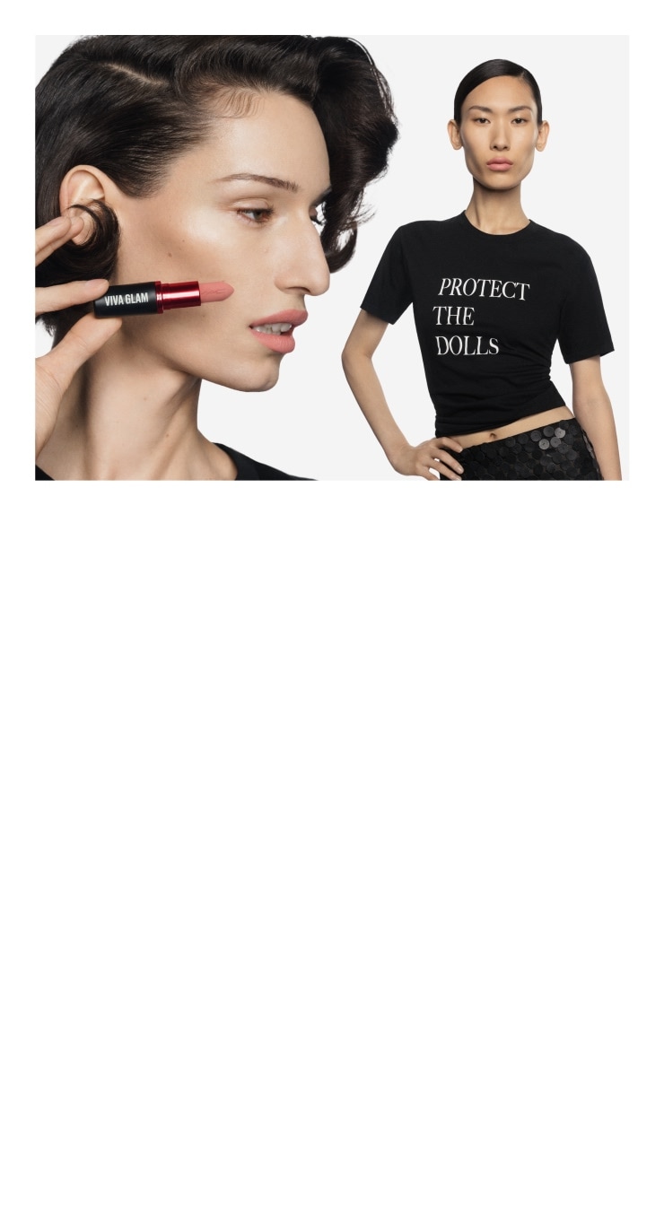 Models in protect the dolls tshirt